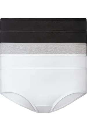 Esmara ® Damen Hipster, 5 Stück (XS(32/34), schwarz/grau/weiß)