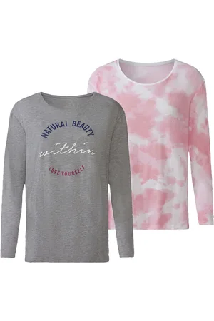 Esmara ® Damen Langarmshirts 2er (XS(32/34), /pink)
