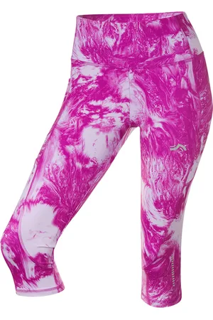 Crivit Damen Funktionscapri Laufen (XS (32/34), gemustert)