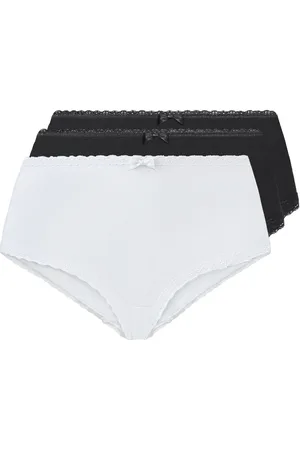 Esmara ® Damen Hipster 3er (XS(32/34), schwarz/weiß)