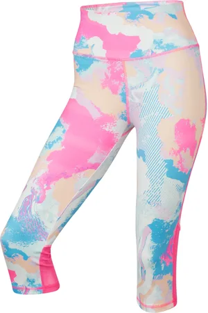 Crivit Damen Funktionscapri (S (36/38), gemustert)