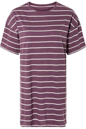 Esmara ® Damen Bigshirt (XS (32/34), lila/weiß)