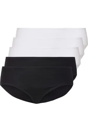 Esmara ® 5 Paar Damen Slips (XXL (52/54), schwarz/weiß)