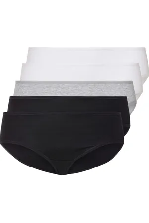 Esmara ® 5 Paar Damen Slips (3XL (56/58), schwarz/grau/weiß)