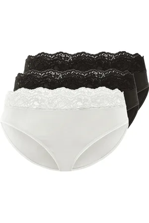 Esmara ® Damen Slip 3er Set (M(40/42), schwarz/weiß)