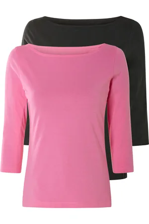 Esmara ® D Langarmshirt 3/4 Arm Basic 2er (XL(48/50), /rosa)