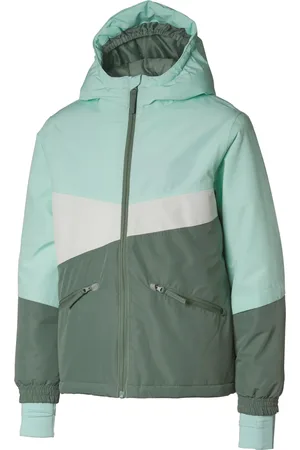 Crivit Kinder Skijacke (134/140, olive/mint/weiß)