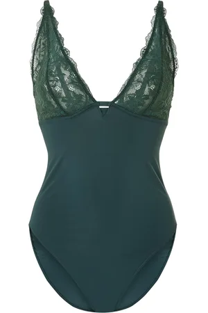 Esmara ® Damen Body Spitze (M(40/42), grün)