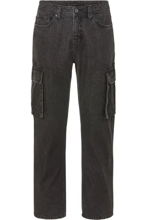 Livergy ® Herren Jeans Relaxed Fit Cargotasche (dunkelgrau, 50 (34/32))