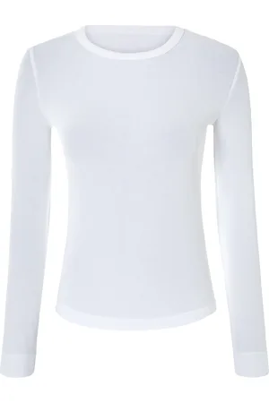 Esmara ® Damen Langarmshirt (L(44/46), weiß)