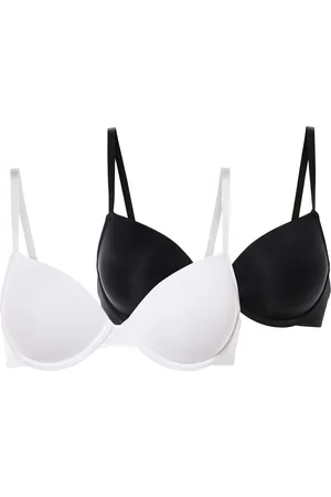 Esmara ® Damen Bügel BH gepaddet 2-Teilig (schwarz/weiß, 80B)