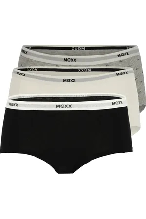 Mexx Damen Hipster 3er (L, schwarz/weiß/grau)