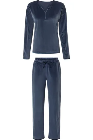 Esmara ® Damen Pyjama Nicki (blau, S (36/38))
