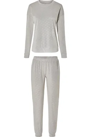 Esmara ® Damen Pyjama Nicki (Grau, L (44/46))