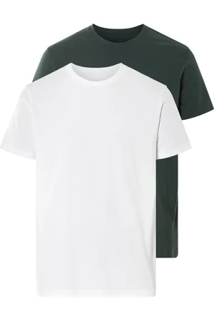 Livergy ® Herren T-Shirt 2er (XXL (60/62), dunkelgrün/weiß)