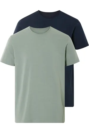 Livergy ® Herren T-Shirt 2er (M (48/50), hellgrün/navy)