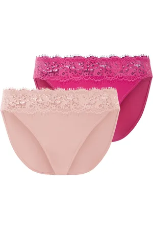 Esmara ® Damen Minislip mit Spitze, 2 Stück (XS(32/34), /rosa)