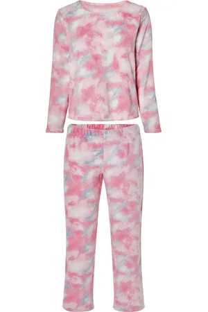 Esmara ® Damen Pyjama Plüsch (L(44/46), weiß)