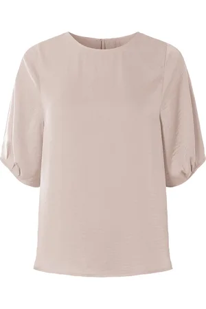 Esmara ® Damen Bluse kurzarm (rosa, XS (32/34))
