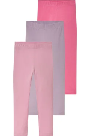 LUPILU ® Kleinkinder Mädchen Leggings 3er (lila/rosa/ , 98/104)