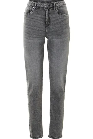 Esmara ® Damen Jeans Straight Fit (grey denim, 42 (reg. Länge))