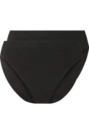 Esmara ® Damen Bikinislip Seamless 2er (Schwarz, S (36/38))