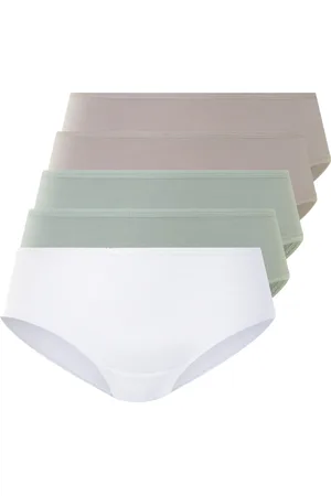 Esmara ® Damen Hipster, 5 Stück (grau/mint/weiß, M(40/42))