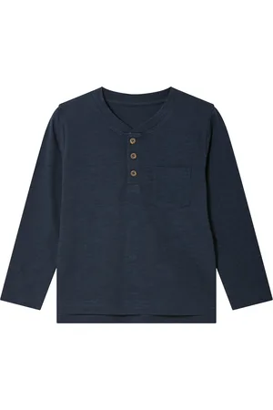 LUPILU ® Kleinkinder Jungen Langarmshirt (navy, 122/128)