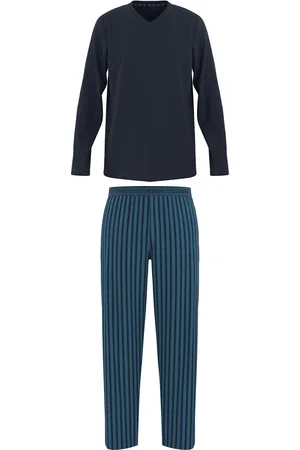Livergy ® Herren Pyjama lang (navy, L(52/54))