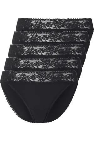 Esmara ® Damen Slip mit Spitze 5er ( , L(44/46))
