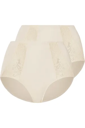 Esmara ® Damen Miederslip mit Spitze (Champagner, XL(48/50))