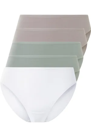Esmara ® Damen Slip 5er Set (grau/mint/weiß, S(36/38))