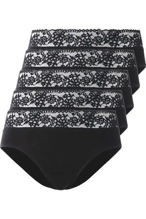 Esmara ® Damen Hipster mit Spitze 5er ( , M(40/42))