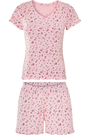 Esmara ® Damen Shorty Pyjama/Pointelle (Rosa, S (36/38))