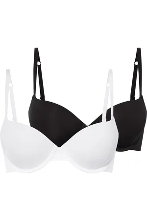 Esmara ® Damen Push Up BHs, 2 Stück (Schwarz/weiß, 85D)