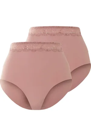 Esmara ® Damen Slip hohe Taille mit Spitze, 2 Stück ( , XXL(52/54))