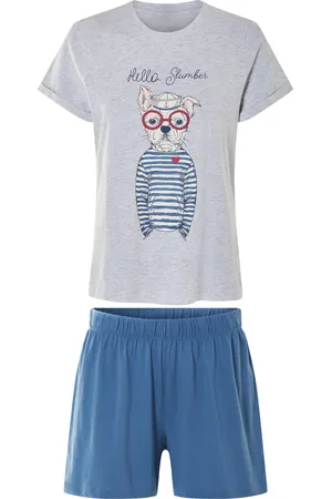 Esmara ® Damen Shorty Pyjama (grau/ , L (44/46))