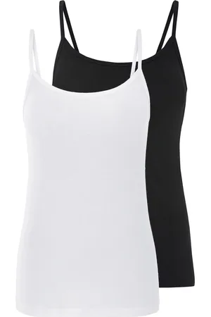 Esmara ® Damen Top, 2 Stück (Schwarz/weiß, XS(32/34))