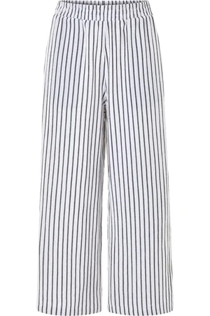 Esmara ® Damen Hose Musselin (Schwarz/weiß, M(40/42))