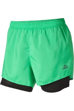 Crivit Herren Funktionsshorts Web Laufen 2-in-1 (Grün, S (44/46))
