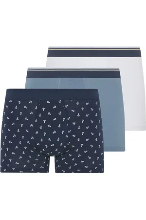 Livergy ® Herren Boxer, 3 Stück (navy/weiß/blau, 8/XXL)