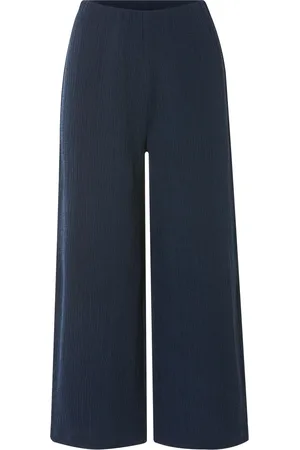 Esmara ® Damen Hose Wide Leg 7/8 (navy, S (36/38))