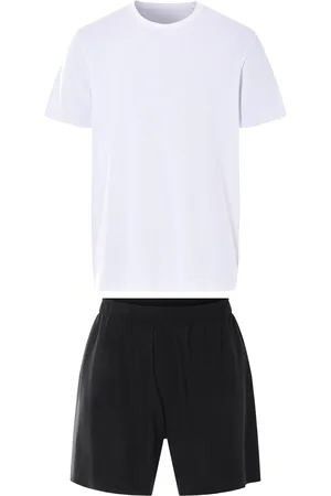 Livergy ® Herren Shorty Pyjama (weiß/schwarz, XL (56/58))