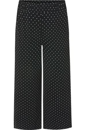Esmara ® Damen Hose Wide Leg (Schwarz/weiß, XL(48/50))
