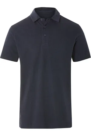 Livergy ® Herren Poloshirt mit Leinen (navy, L (52/54))
