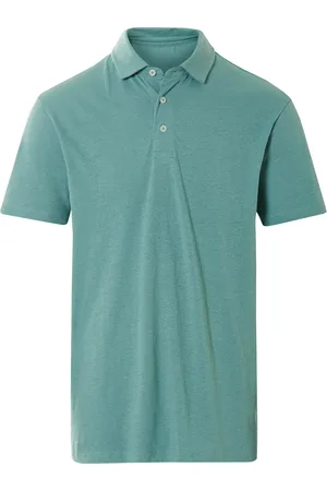 Livergy ® Herren Poloshirt mit Leinen (Türkis, M (48/50))