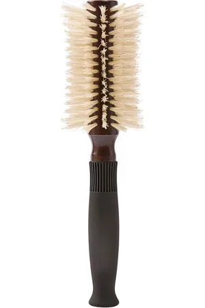 Christophe Robin Pre-Curved Blowdry Hairbrush with Natural Boar-Bristle and Wood - 12 Rows