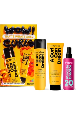 Matrix A Curl Can Dream Shampoo, Hair Mask and Miracle Creator Haircare Gift Set for Moisturising and Defining Curls/Coils