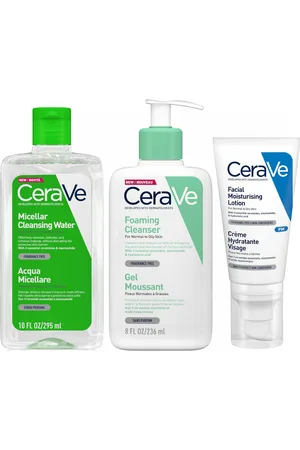 Cerave Foaming 3 Step Double Cleanse and Moisturise Bundle