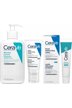 Cerave 3-Step Blemish Control and Moisturising Evening Routine for Oily to Blemish-Prone Skin with Salicylic Acid